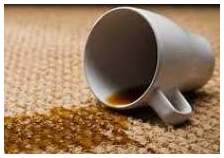 Coffee stain on carpet