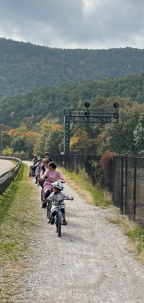 Bike ride along D&L rail trail