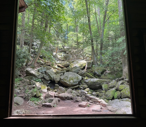 Bordner's cabin picture window