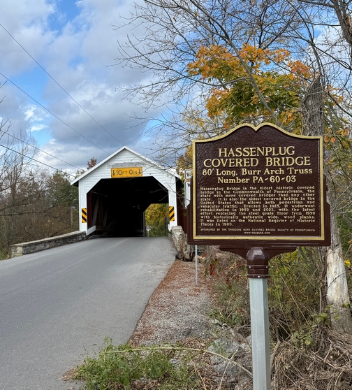 Hassenplug covered bridge, Union County, PA