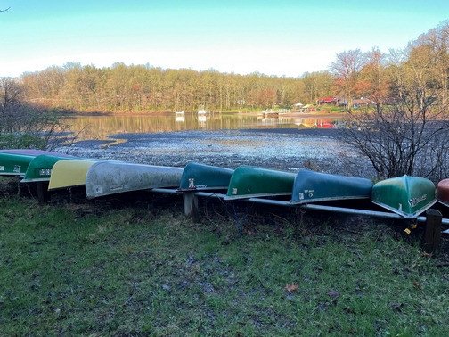 Canoes on Lake Gretna