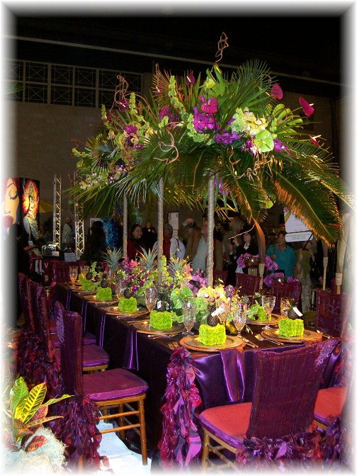 Decorated table at the Philadelphia Flower Show