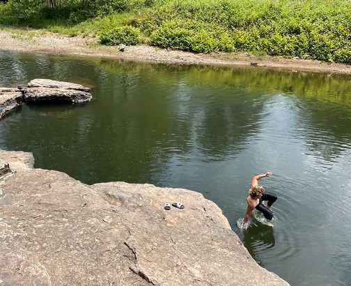 Swimming at Rattlesnake Rock