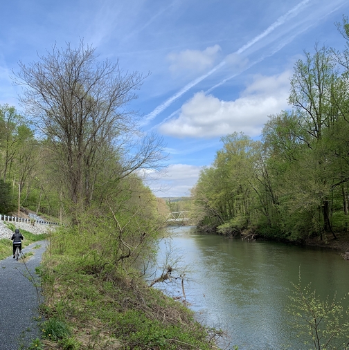 Swatara Creek along Swatara rail trail, Lebanon County, 4/30/19 (Click to enlarge)