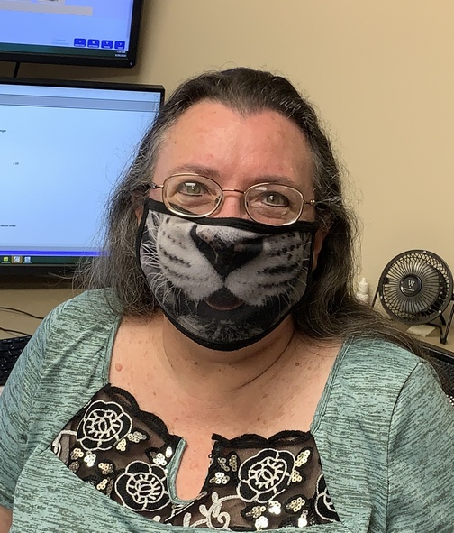 Linda in mask