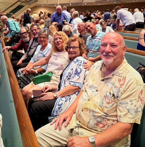Weber siblings in church service