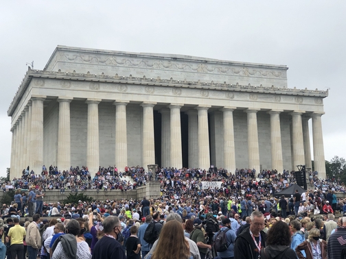 Prayer march beginning at Washington Monument