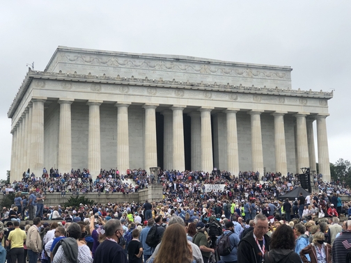 Prayer march beginning at Washington Monument