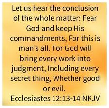 Ecclesiastes 12:13,14