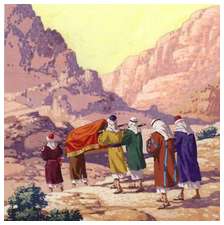 Jacob and Esau burying Isaac