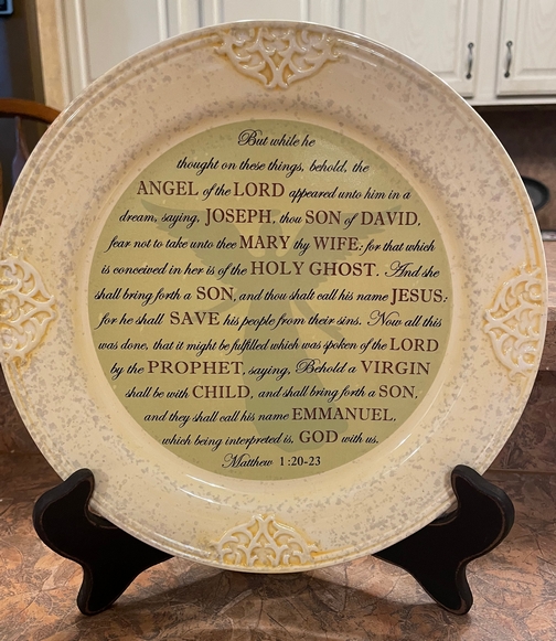 Plate with Scripture