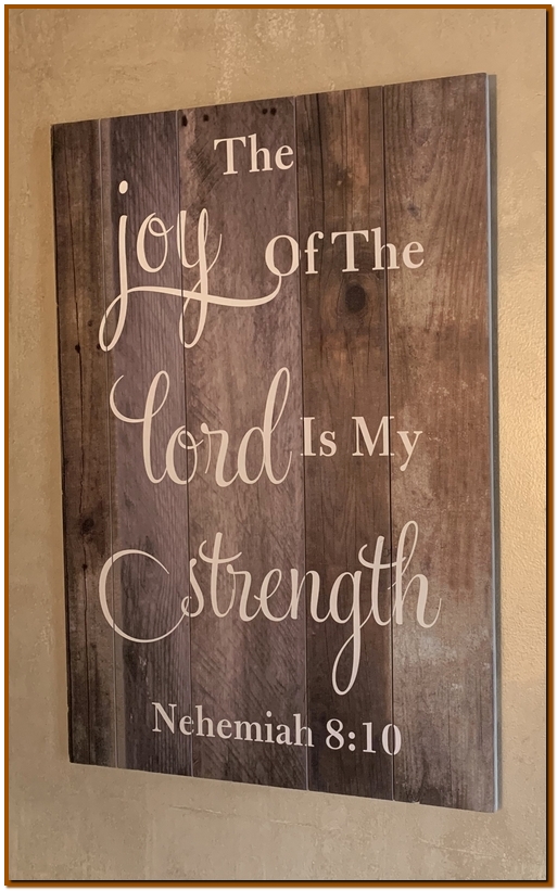 Nehemiah 8:10 plaque