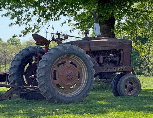 Rusty tractor