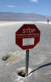 Extreme heat sign, Death Valley 9/23/19