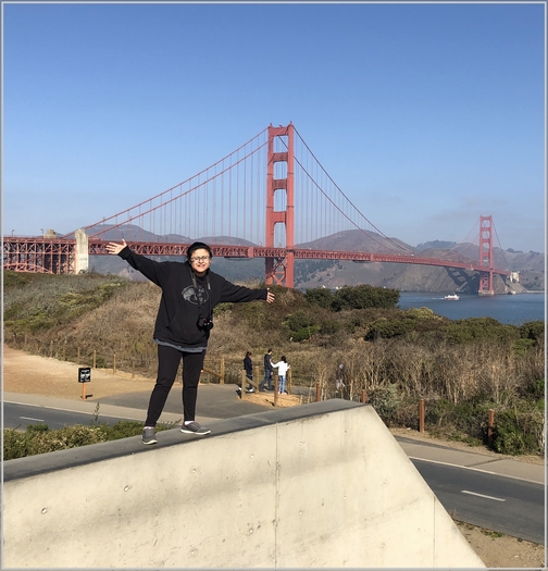 Ester at Golden Gate Bridge in San Francisco 10/19/18 (Click to enlarge)