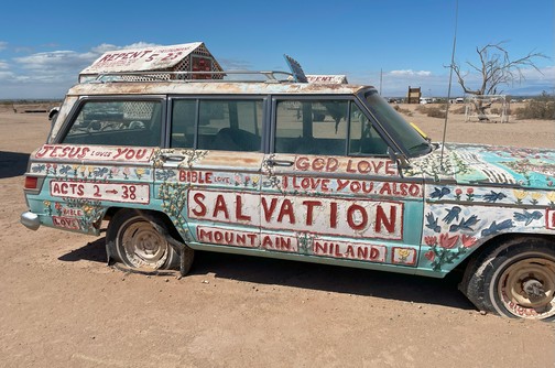 Salvation Mountain station wagon