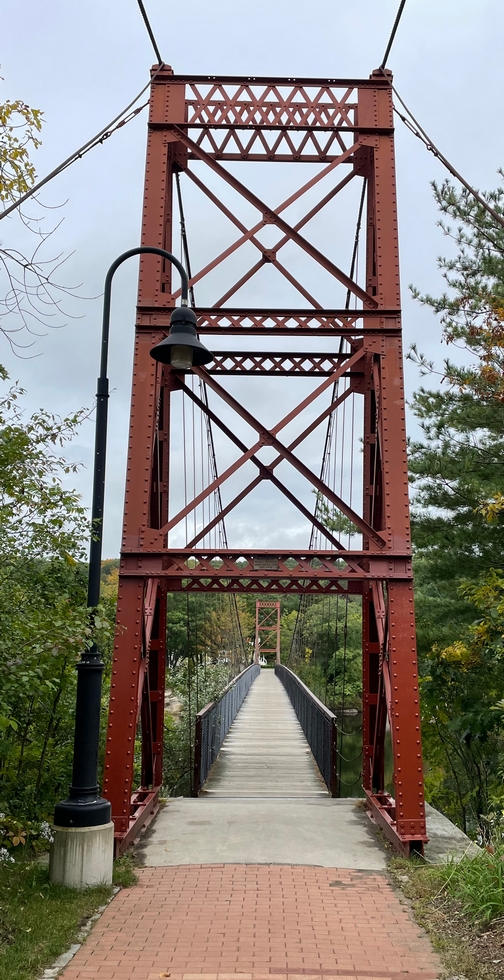 Androscoggin Swinging Bridge in Brunswick Maine